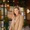 Mid-Length Fitted Double-Breasted Jacket with Wool camel-Jacket-Attentif Paris-S-Urbanheer