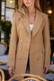 Mid-Length Fitted Double-Breasted Jacket with Wool camel-Jacket-Attentif Paris-S-Urbanheer
