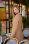 Mid-Length Fitted Double-Breasted Jacket with Wool camel-Jacket-Attentif Paris-S-Urbanheer