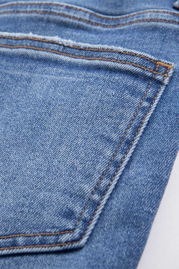 Mid Rise Bootcut Denim Jeans with Finished Hem MEDIUM BLUE-Jeans-BAYEAS-24-MEDIUM BLUE-Urbanheer