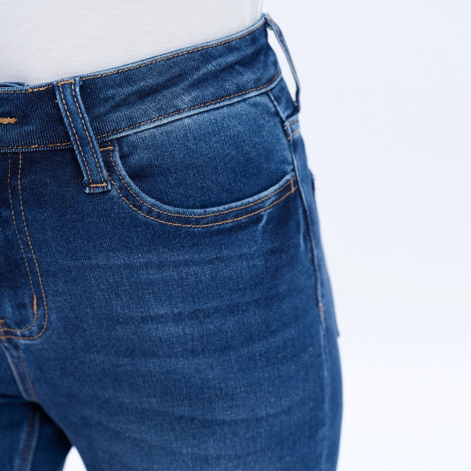 Mid Rise Bootcut Jeans with Finished Hem DARK BLUE-Jeans-BAYEAS-24-DARK BLUE-Urbanheer