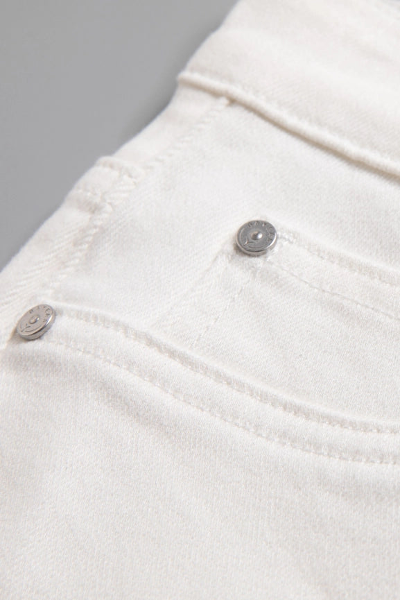 Mid Rise Bootcut Twill Pants with Finished Hem-Pants-BAYEAS-24-WHITE-Urbanheer