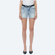 Mid Rise Denim Shorts with Raw Hem WAVE-Shorts-BAYEAS-24-WAVE-Urbanheer