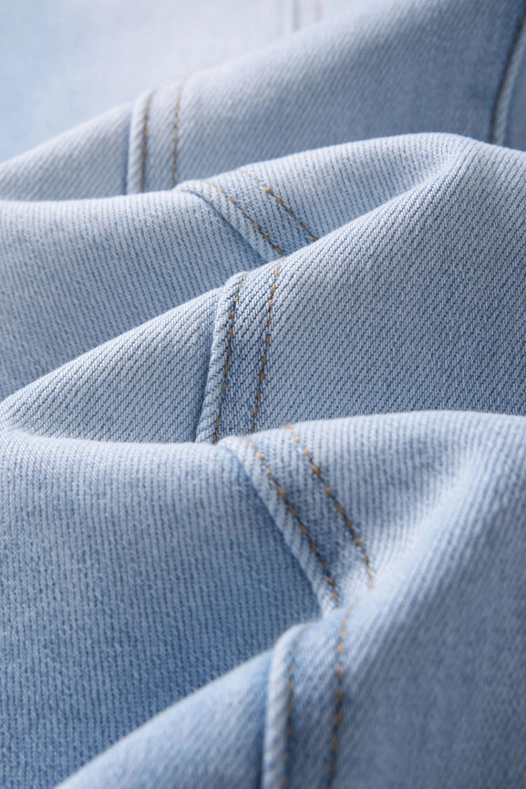 Mid Rise Flare Jeans with Finished Hem LIGHT BLUE-Jeans-BAYEAS-24-LIGHT BLUE-Urbanheer