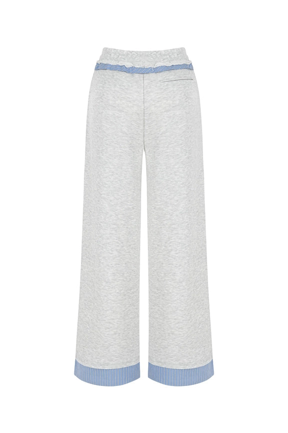 Mid Rise Pants with Garni Details-Pants-NOCTURNE-M-Gray-Urbanheer