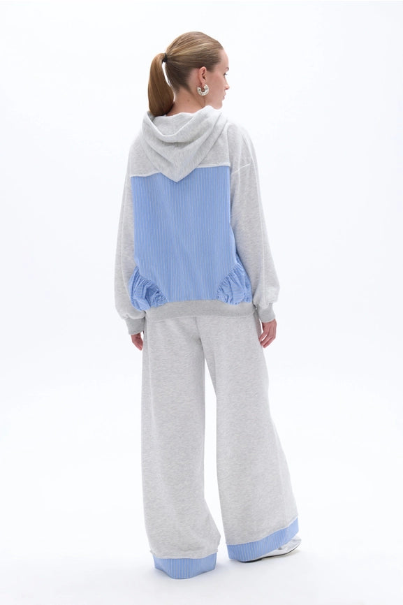 Mid Rise Pants with Garni Details-Pants-NOCTURNE-M-Gray-Urbanheer