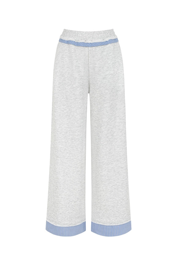 Mid Rise Pants with Garni Details-Pants-NOCTURNE-M-Gray-Urbanheer