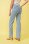 Mid Rise Rainbow Jewel Embellished Denim Jeans-Jeans-Blue B-S-LIGHT WASH-Urbanheer