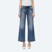 Mid Rise Relaxed Straight Jeans with Finished Hem CHILLY BLUE-Jeans-BAYEAS-26-CHILLY BLUE-Urbanheer