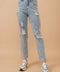 Mid Rise Rhinestone Fringe Denim Jeans Light Wash-Jeans-Blue B-S-LIGHT WASH-Urbanheer