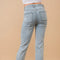 Mid Rise Rhinestone Fringe Denim Jeans Light Wash-Jeans-Blue B-S-LIGHT WASH-Urbanheer