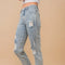 Mid Rise Rhinestone Fringe Denim Jeans Light Wash-Jeans-Blue B-S-LIGHT WASH-Urbanheer