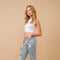 Mid Rise Rhinestone Fringe Denim Jeans Light Wash-Jeans-Blue B-S-LIGHT WASH-Urbanheer