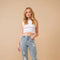 Mid Rise Rhinestone Fringe Denim Jeans Light Wash-Jeans-Blue B-S-LIGHT WASH-Urbanheer
