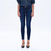 Mid Rise Skinny Jeans with Finished Hem DARK BLUE-Jeans-BAYEAS-24-DARK BLUE-Urbanheer