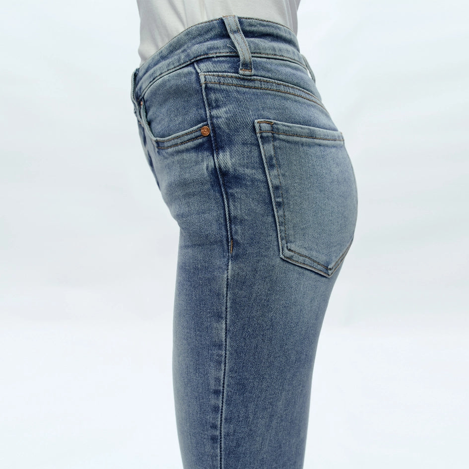 Mid Rise Skinny Jeans with Raw Hem LONELY-Jeans-BAYEAS-24-LONELY-Urbanheer