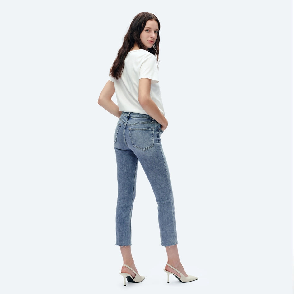 Mid Rise Skinny Jeans with Raw Hem LONELY-Jeans-BAYEAS-24-LONELY-Urbanheer