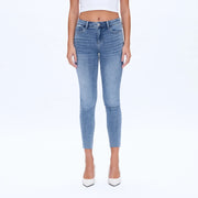 Mid Rise Skinny Jeans with Raw Hem SKY BLUE-Jeans-BAYEAS-26-SKY BLUE-Urbanheer