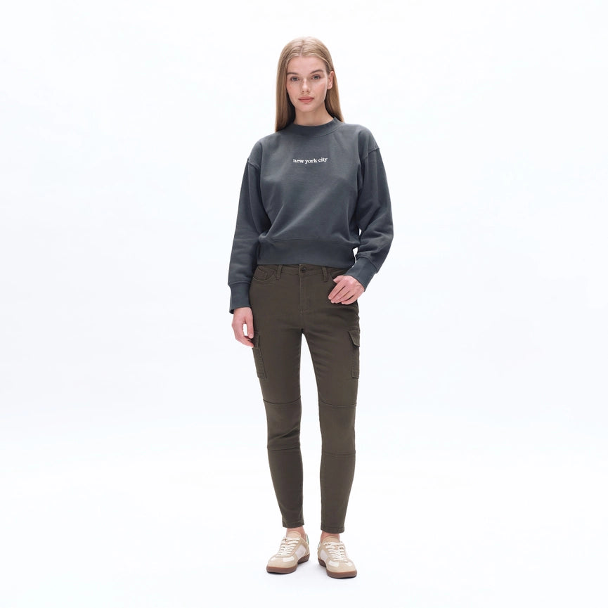 Mid Rise Slim Cargo Pants with Finished Hem MARTINI-Cargo Pants-BAYEAS-24-MARTINI-Urbanheer