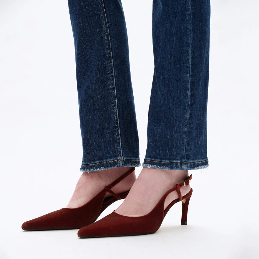 Mid Rise Slim Straight Denim Jeans with Finished Hem DARK BLUE-Jeans-BAYEAS-24-DARK BLUE-Urbanheer