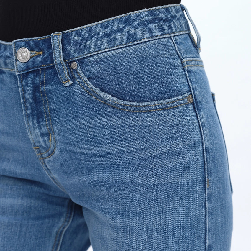 Mid Rise Straight Jeans with Finished Hem(Selvedge) ISLAND-Jeans-BAYEAS-24-ISLAND-Urbanheer