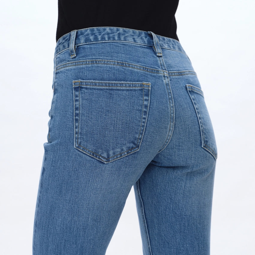 Mid Rise Straight Jeans with Finished Hem(Selvedge) ISLAND-Jeans-BAYEAS-24-ISLAND-Urbanheer