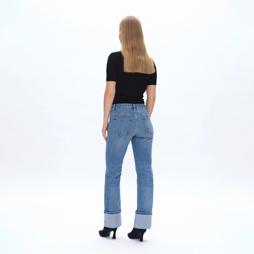 Mid Rise Straight Jeans with Finished Hem(Selvedge) ISLAND-Jeans-BAYEAS-24-ISLAND-Urbanheer
