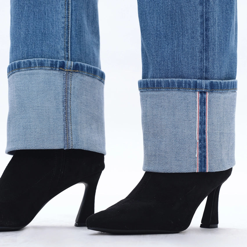 Mid Rise Straight Jeans with Finished Hem(Selvedge) ISLAND-Jeans-BAYEAS-24-ISLAND-Urbanheer