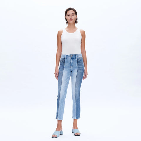 Mid Rise Straight Jeans(Finished Hem,Two Tones) DUOTONE-Jeans-BAYEAS-24-DUOTONE-Urbanheer