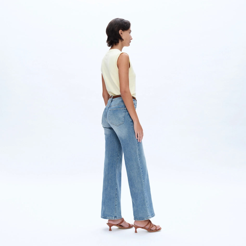 Mid Rise Wide Leg Jeans with Finished Hem MEDIUM BLUE-Jeans-BAYEAS-24-MEDIUM BLUE-Urbanheer
