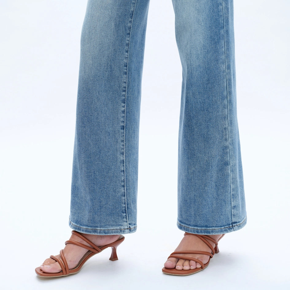Mid Rise Wide Leg Jeans with Finished Hem MEDIUM BLUE-Jeans-BAYEAS-24-MEDIUM BLUE-Urbanheer