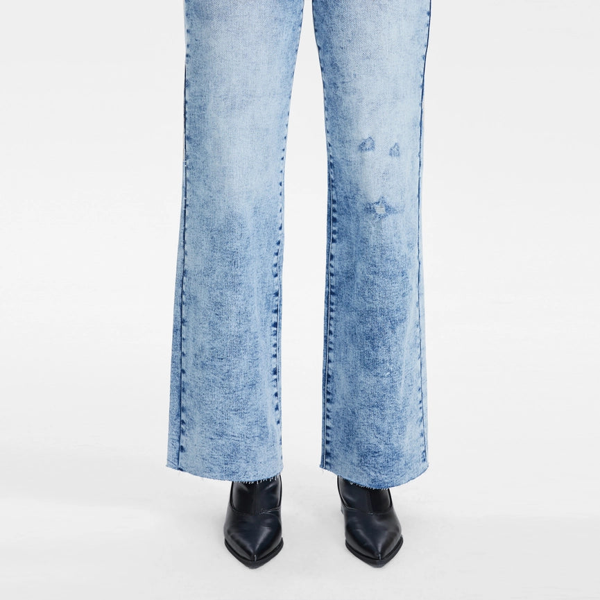 Mid Rise Wide Leg Jeans with Raw Hem SNOWDREAMS-Jeans-BAYEAS-24-SNOWDREAMS-Urbanheer