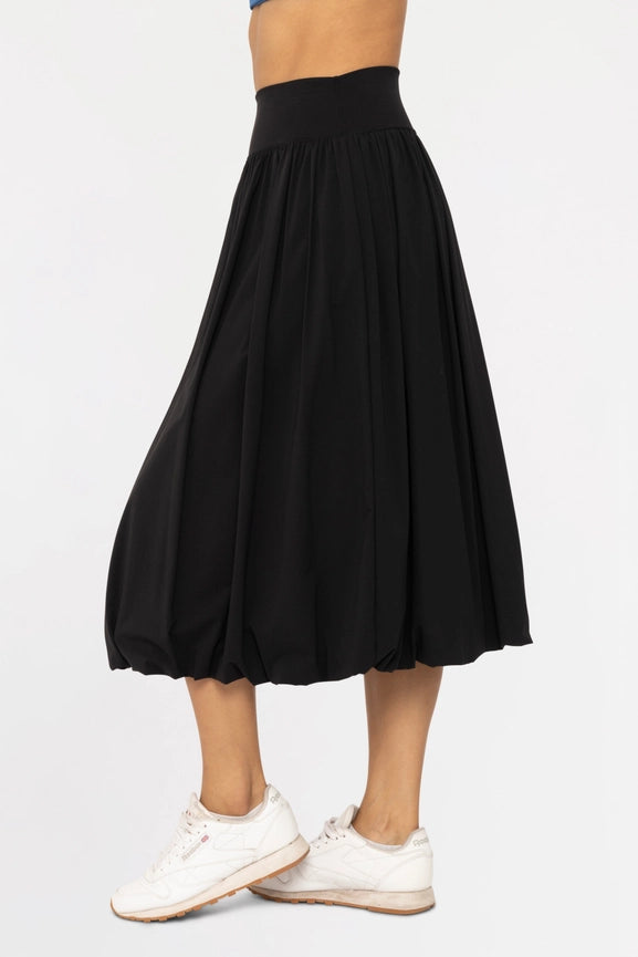 Midi Bubble Skirt-Skirt-Mono B-S-Black-Urbanheer