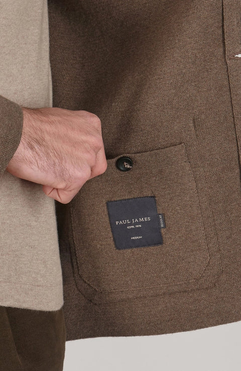Midweight Cotton Knitted Nehru Jacket