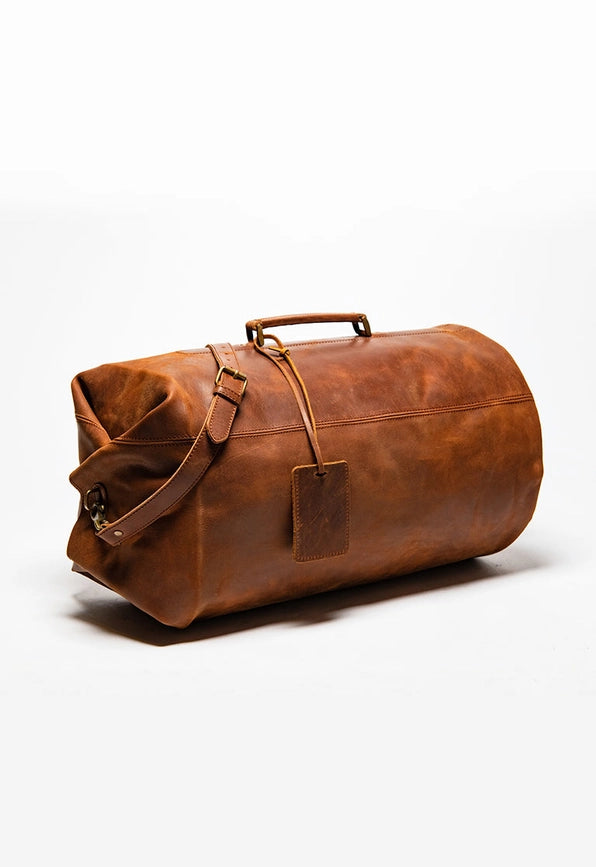 Military Leather Duffle Bag-Bags-Hides-20 x 10.5 x 8.5 in (50.8 x 26.7 x 21.6 cm)-Urbanheer