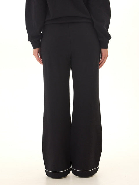 Milly Slub Terry Piping Detail Boot Cut Pant