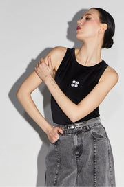 Milo Black Velvet Top-Top-IMPREVU-XS-Urbanheer