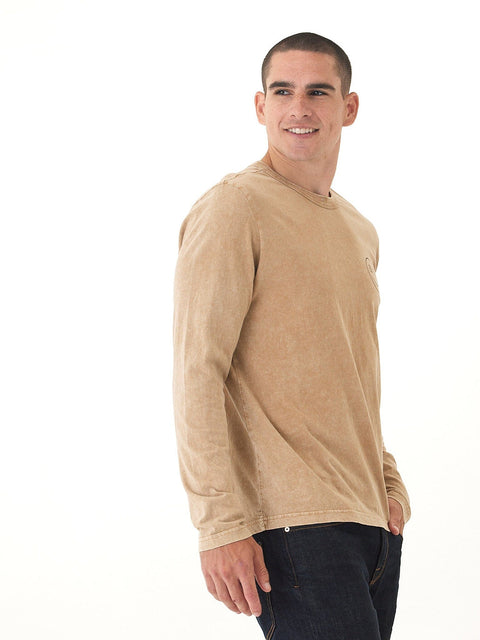 Mineral Wash Graphic Long Sleeve Tee
