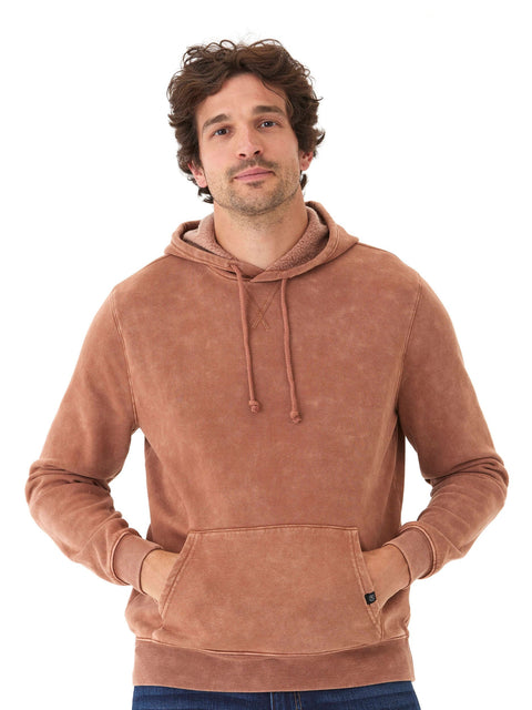 Mineral Wash Pullover Fleece Hoodie