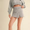 Mineral Wash Side Slit A-Line Skort Grey-Skort-KIMBERLY C-S-Grey-Urbanheer