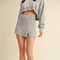Mineral Wash Side Slit A-Line Skort Grey-Skort-KIMBERLY C-S-Grey-Urbanheer