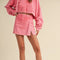 Mineral Wash Side Slit A-Line Skort Pink-Skort-KIMBERLY C-S-Pink-Urbanheer
