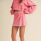 Mineral Wash Side Slit A-Line Skort Pink-Skort-KIMBERLY C-S-Pink-Urbanheer