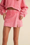 Mineral Wash Side Slit A-Line Skort Pink-Skort-KIMBERLY C-S-Pink-Urbanheer