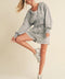 Mineral Wash Zip-Up Hoodie Gray-Hoodie-Kimberly C-S-Urbanheer