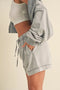 Mineral Wash Zip-Up Hoodie Gray-Hoodie-Kimberly C-S-Urbanheer