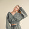 Mineral Wash Zip-Up Hoodie Sage-Hoodie-Kimberly C-S-Urbanheer