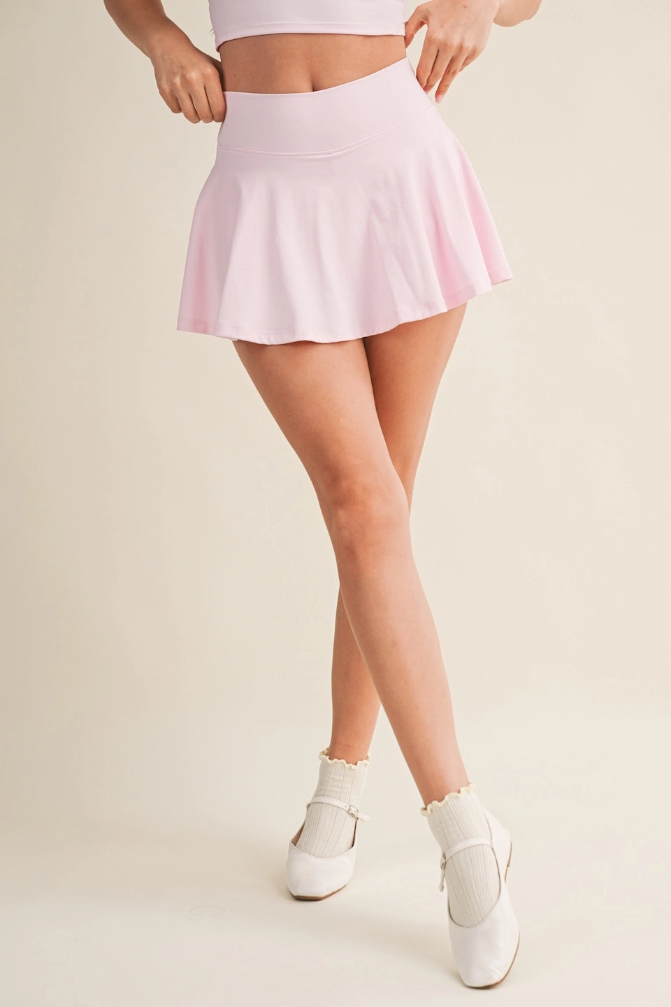 Mini Circle Skort with Bow Back Detail
