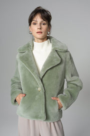 Mint Merino Sheepskin Fur Jacket-Fur Jackets-Buy Me Fur Ltd-Mint-XS-Genuine Merino Fur-Urbanheer
