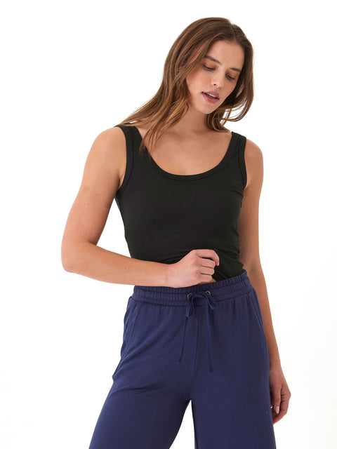 Mirabel Luxe Jersey Fitted Crop Tank